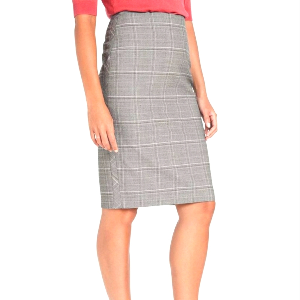 NWT Banana Republic pencil plaid skirt, sz 8